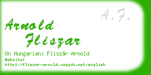 arnold fliszar business card