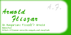arnold fliszar business card